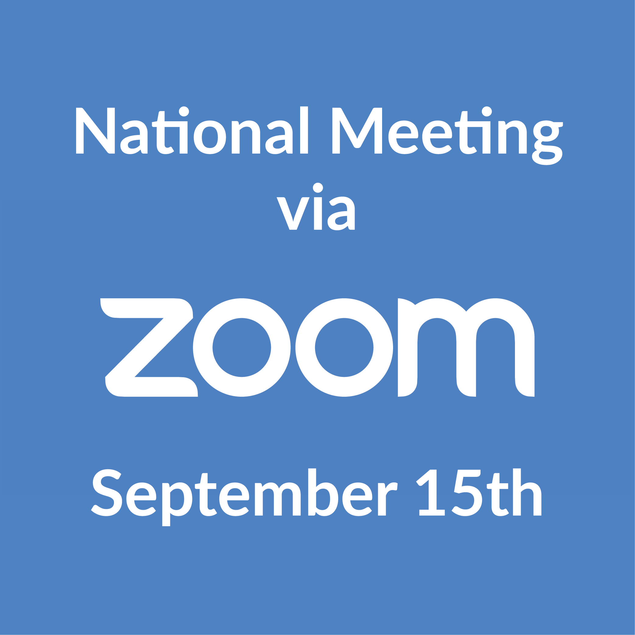 National Meeting via Zoom - September 15th - Circus Saints & Sinners